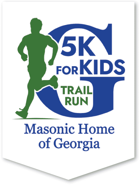 Logo for the 5k Run for the Children trail run.