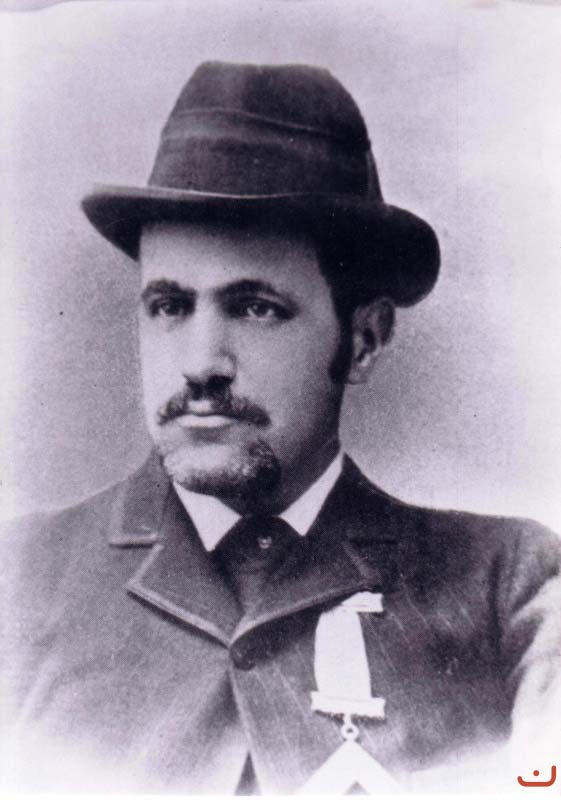 An antique photo portrait of Grand Master Max Mayerhardt.